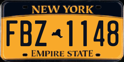 NY license plate FBZ1148