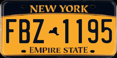 NY license plate FBZ1195