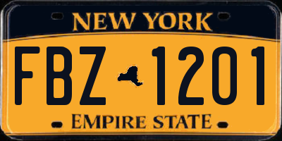 NY license plate FBZ1201