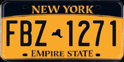 NY license plate FBZ1271