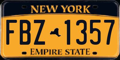 NY license plate FBZ1357