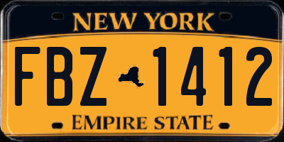 NY license plate FBZ1412