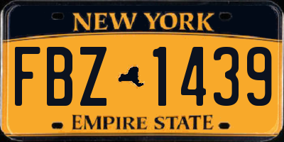 NY license plate FBZ1439