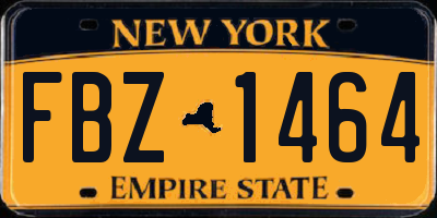 NY license plate FBZ1464