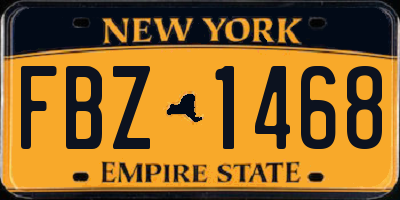 NY license plate FBZ1468