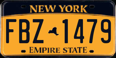 NY license plate FBZ1479