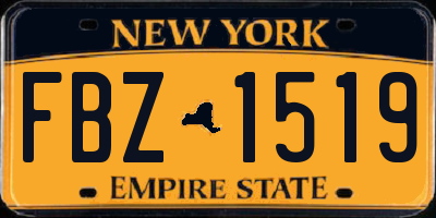 NY license plate FBZ1519