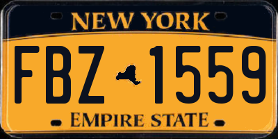 NY license plate FBZ1559