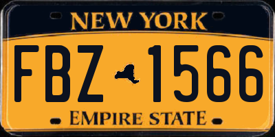 NY license plate FBZ1566