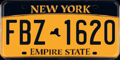 NY license plate FBZ1620