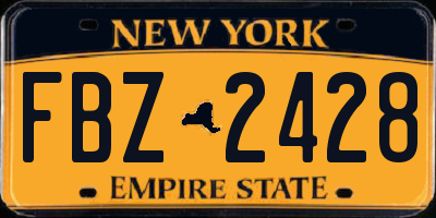 NY license plate FBZ2428
