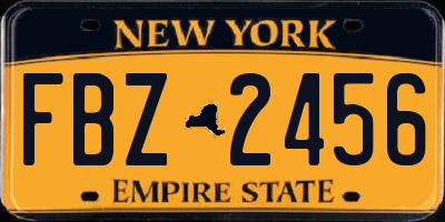 NY license plate FBZ2456