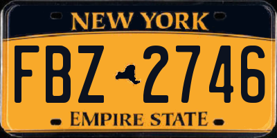 NY license plate FBZ2746