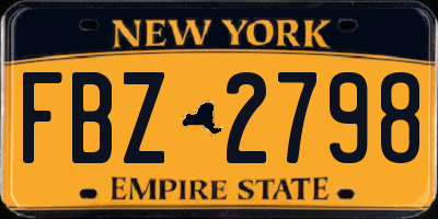 NY license plate FBZ2798