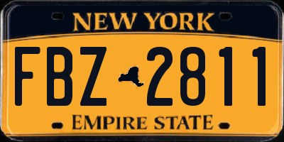 NY license plate FBZ2811