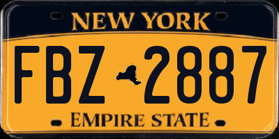 NY license plate FBZ2887