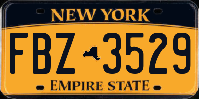 NY license plate FBZ3529