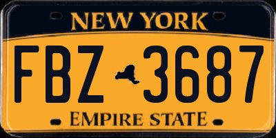 NY license plate FBZ3687