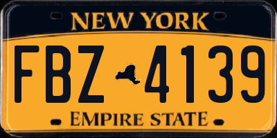 NY license plate FBZ4139