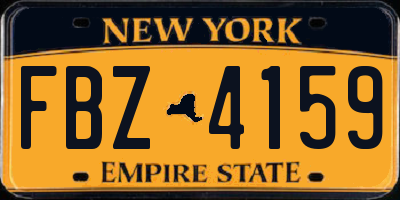 NY license plate FBZ4159