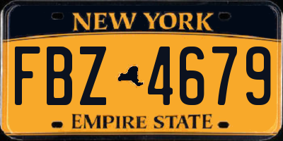 NY license plate FBZ4679