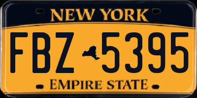 NY license plate FBZ5395
