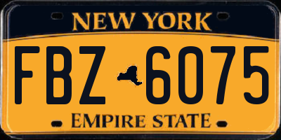 NY license plate FBZ6075