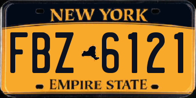 NY license plate FBZ6121