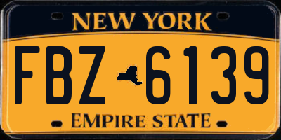 NY license plate FBZ6139
