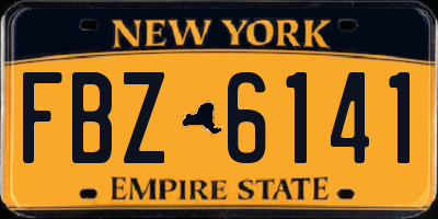 NY license plate FBZ6141