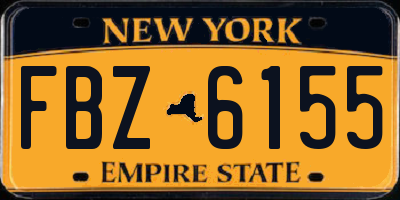 NY license plate FBZ6155