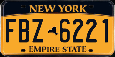 NY license plate FBZ6221