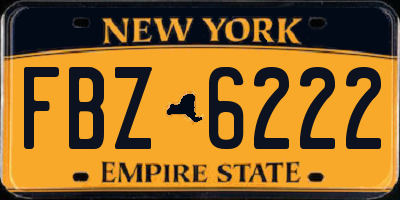 NY license plate FBZ6222