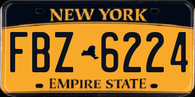 NY license plate FBZ6224