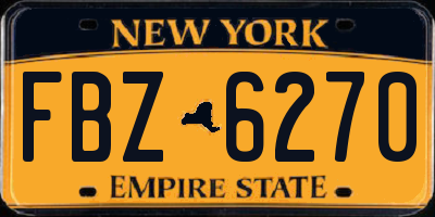 NY license plate FBZ6270