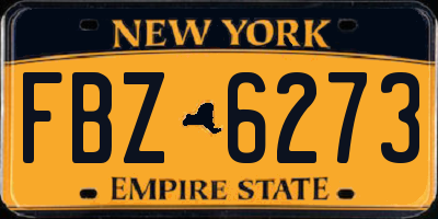 NY license plate FBZ6273