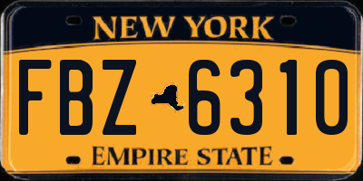 NY license plate FBZ6310