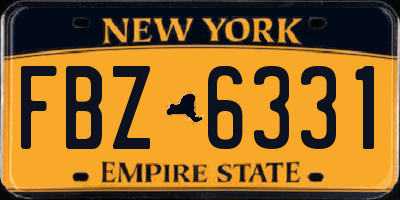 NY license plate FBZ6331