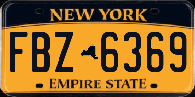 NY license plate FBZ6369