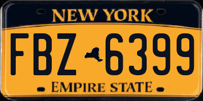 NY license plate FBZ6399