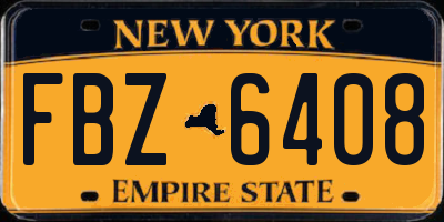 NY license plate FBZ6408