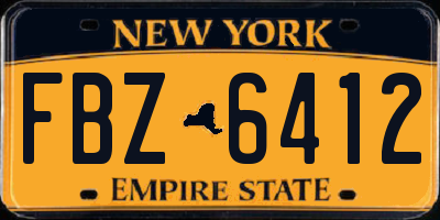 NY license plate FBZ6412