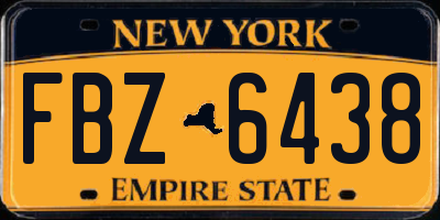 NY license plate FBZ6438