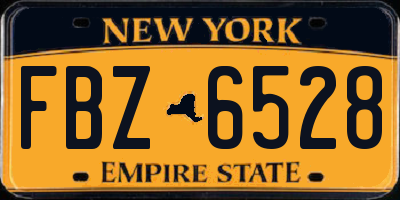 NY license plate FBZ6528