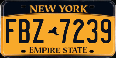 NY license plate FBZ7239