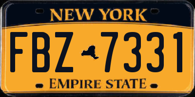 NY license plate FBZ7331