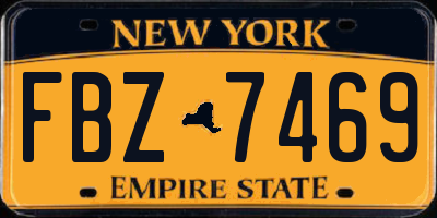 NY license plate FBZ7469
