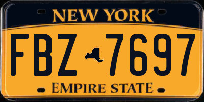 NY license plate FBZ7697