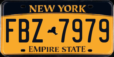NY license plate FBZ7979