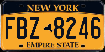 NY license plate FBZ8246